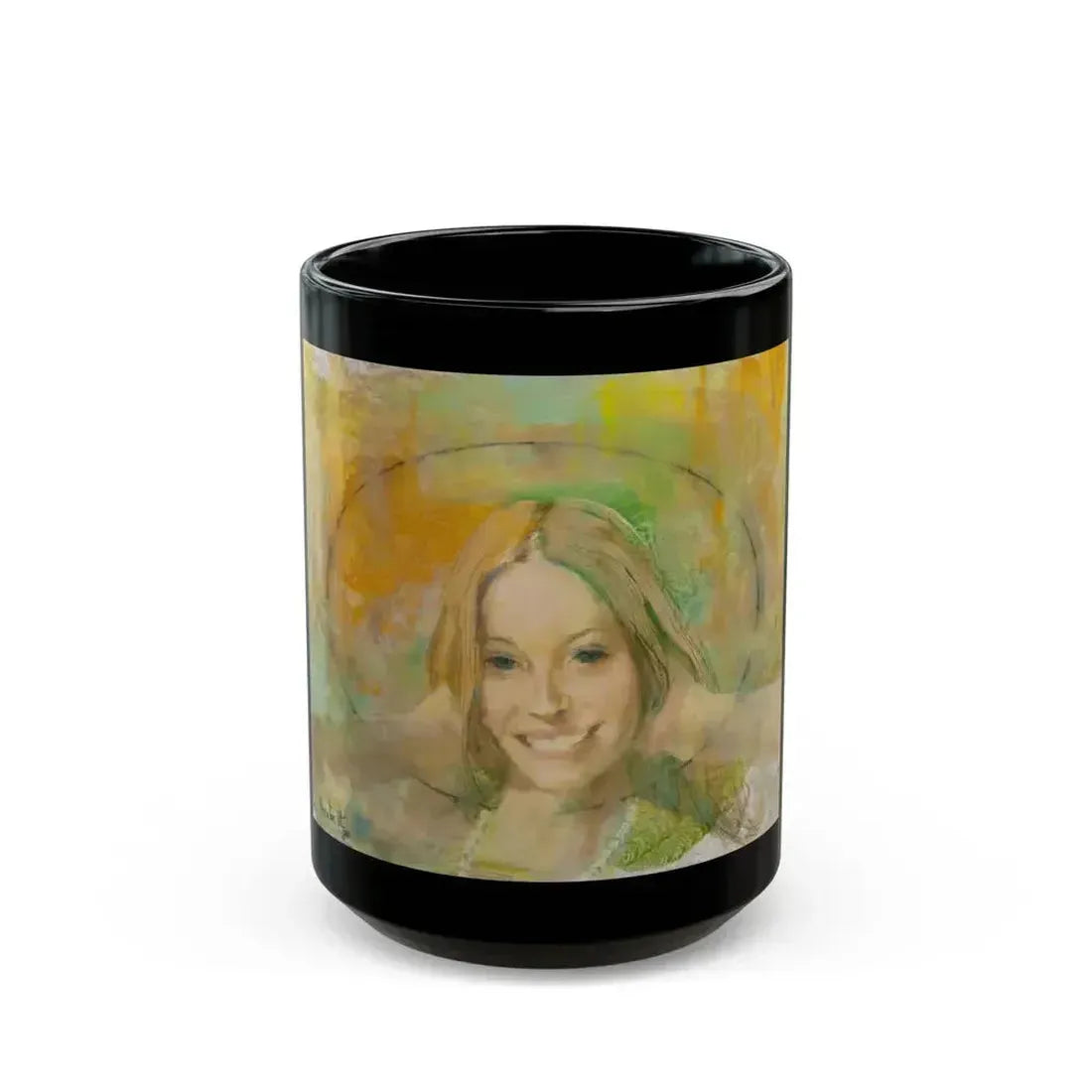 Blonde with Pearls - Black Coffee Mug 15oz - Go Mug Yourself