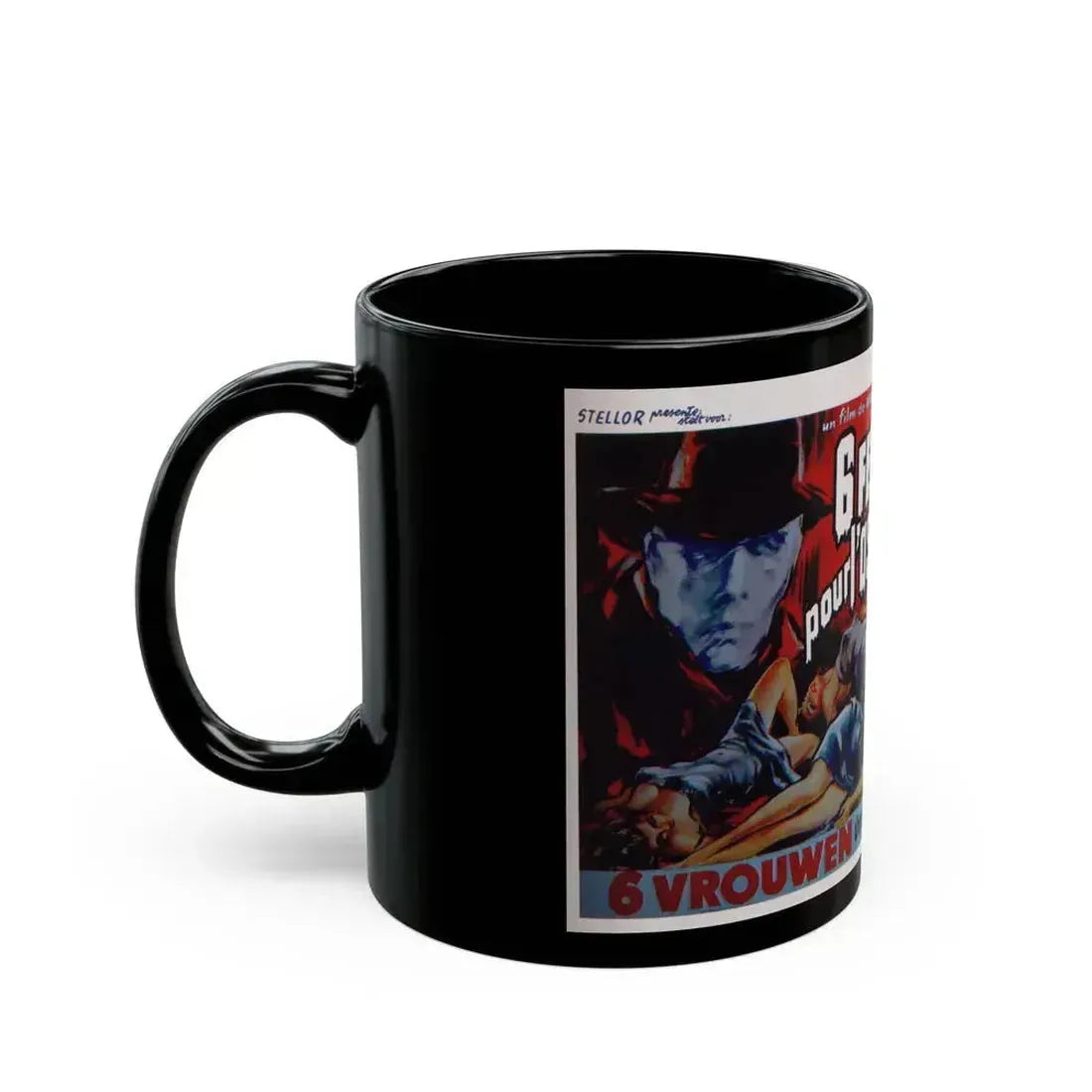 BLOOD AND BLACK LACE (BELGIAN) 1964 Movie Poster - Black Coffee Mug - Go Mug Yourself