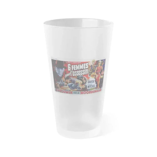 BLOOD AND BLACK LACE (BELGIAN) 1964 Movie Poster - Frosted Pint Glass 16oz 16oz Frosted - Go Mug Yourself