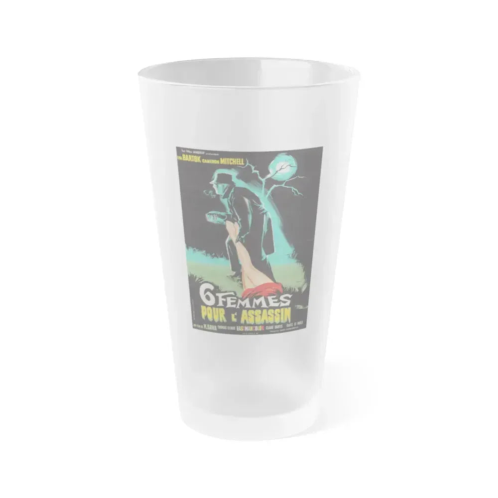 BLOOD AND BLACK LACE (FRENCH) 1964 Movie Poster - Frosted Pint Glass 16oz 16oz Frosted - Go Mug Yourself