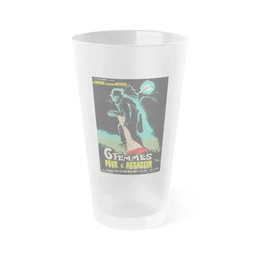 BLOOD AND BLACK LACE (FRENCH) 1964 Movie Poster - Frosted Pint Glass 16oz 16oz Frosted - Go Mug Yourself