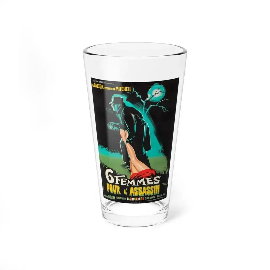 BLOOD AND BLACK LACE (FRENCH) 1964 Movie Poster - Pint Glass 16oz 16oz - Go Mug Yourself