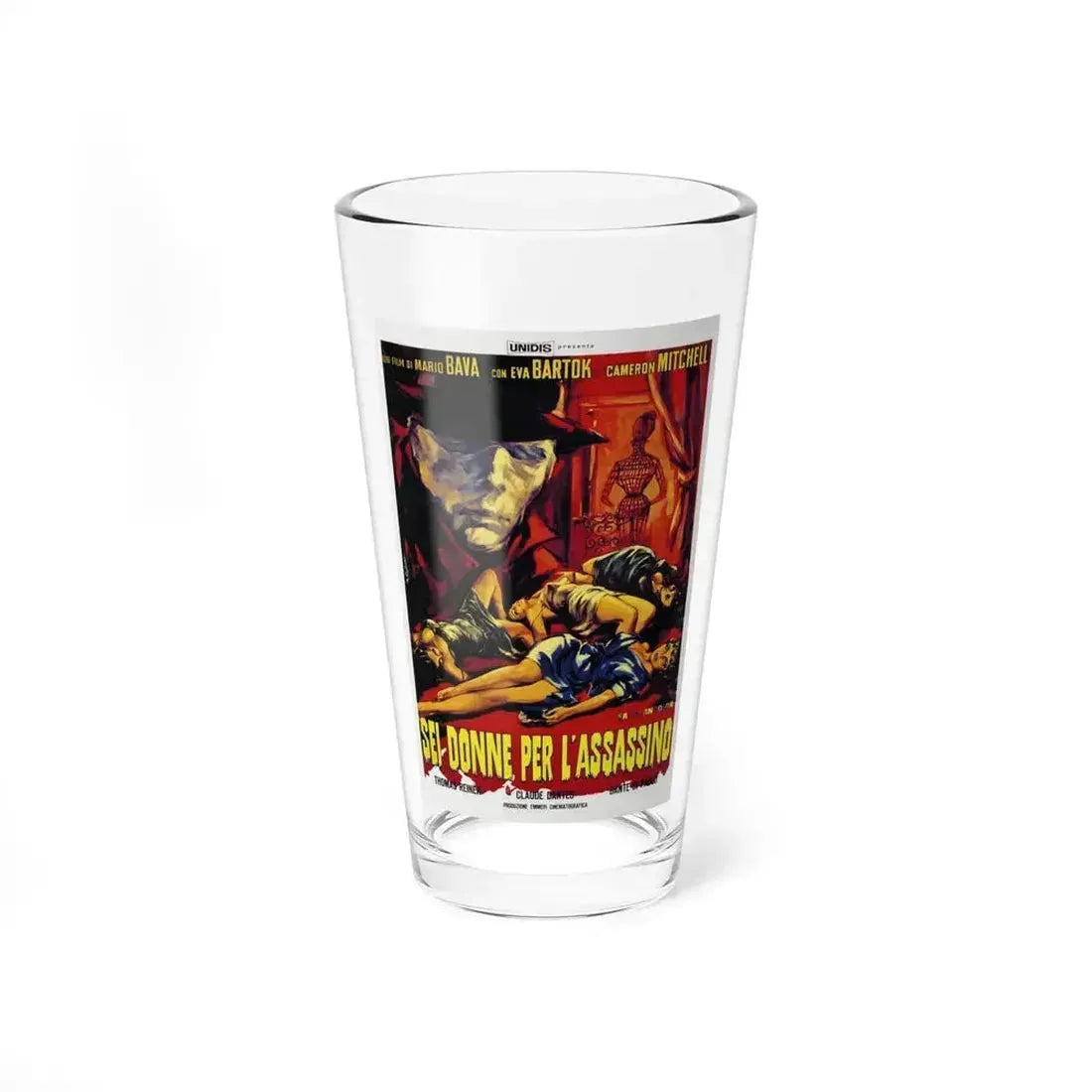 BLOOD AND BLACK LACE (ITALIAN) 1964 Movie Poster - Pint Glass 16oz 16oz - Go Mug Yourself