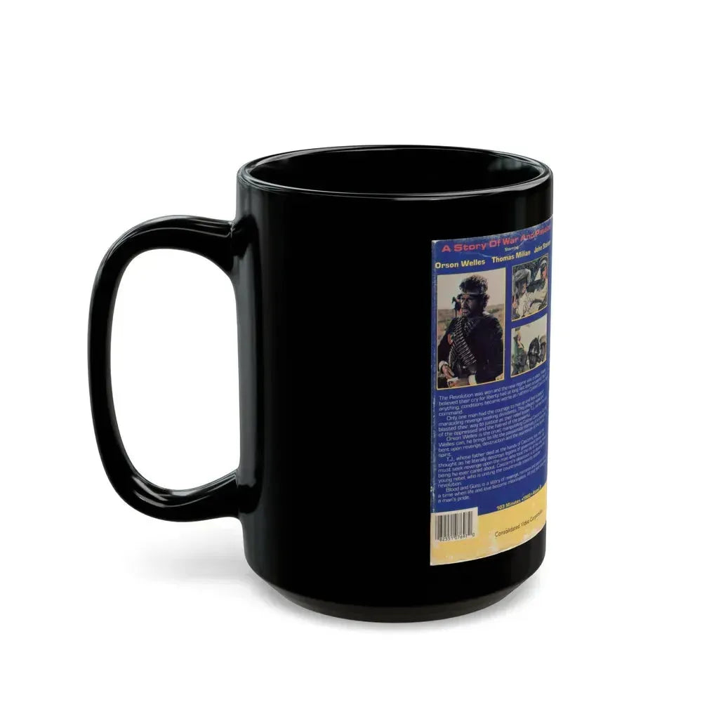 BLOOD AND GUNS (VHS COVER) - Black Coffee Mug - Go Mug Yourself