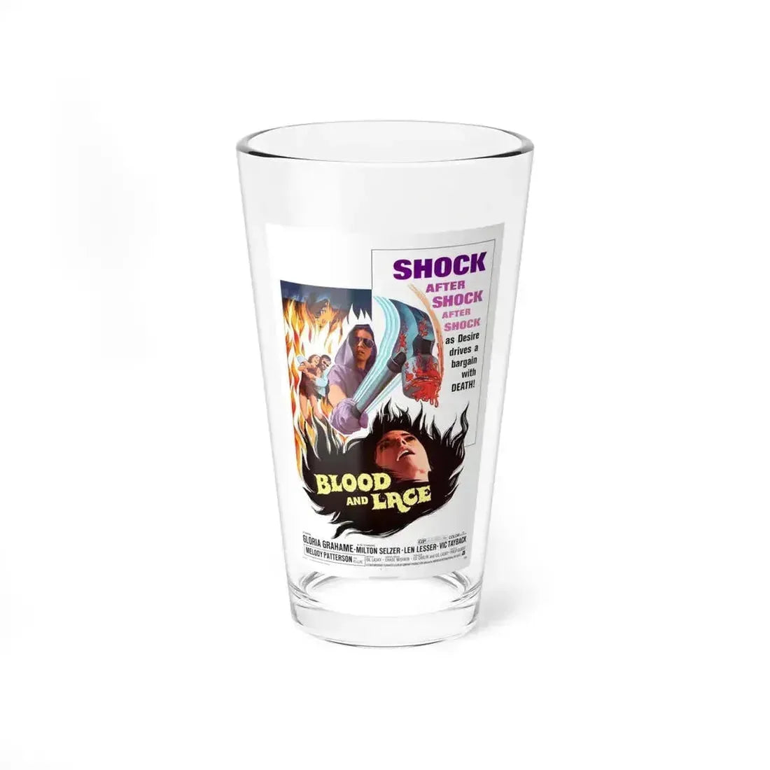 BLOOD AND LACE 1971 Movie Poster - Pint Glass 16oz 16oz - Go Mug Yourself