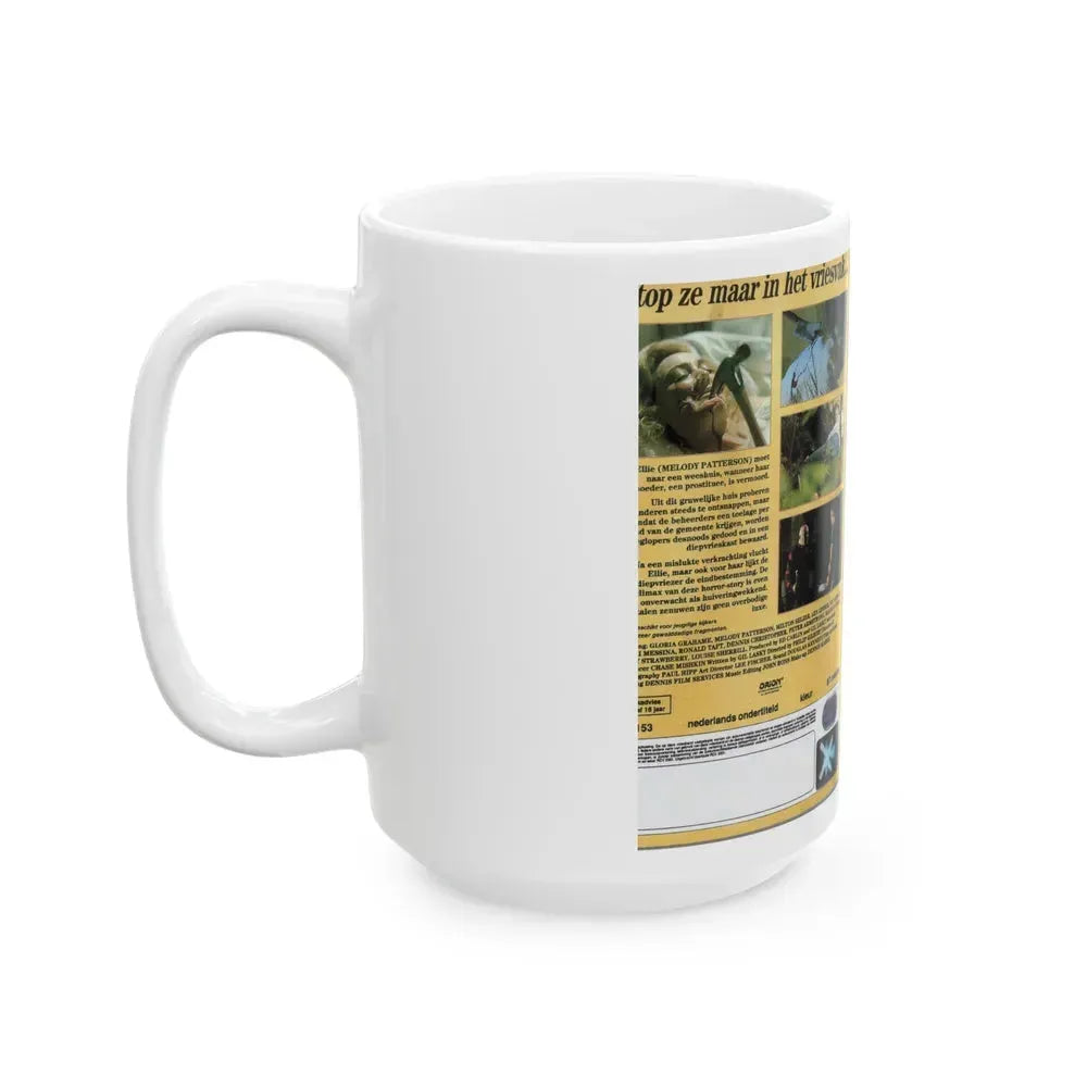 BLOOD AND LACE (VHS COVER) - White Coffee Mug - Go Mug Yourself