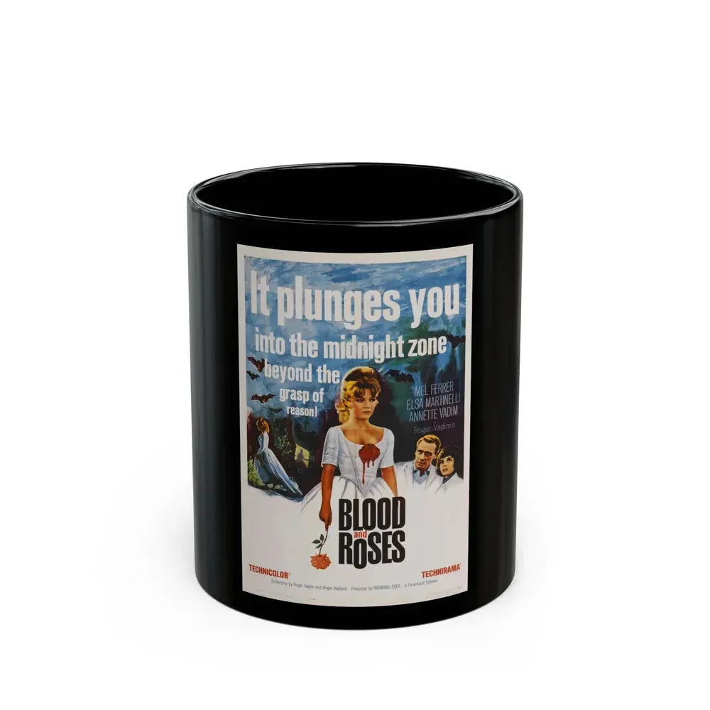 BLOOD AND ROSES 1960 Movie Poster - Black Coffee Mug 11oz - Go Mug Yourself
