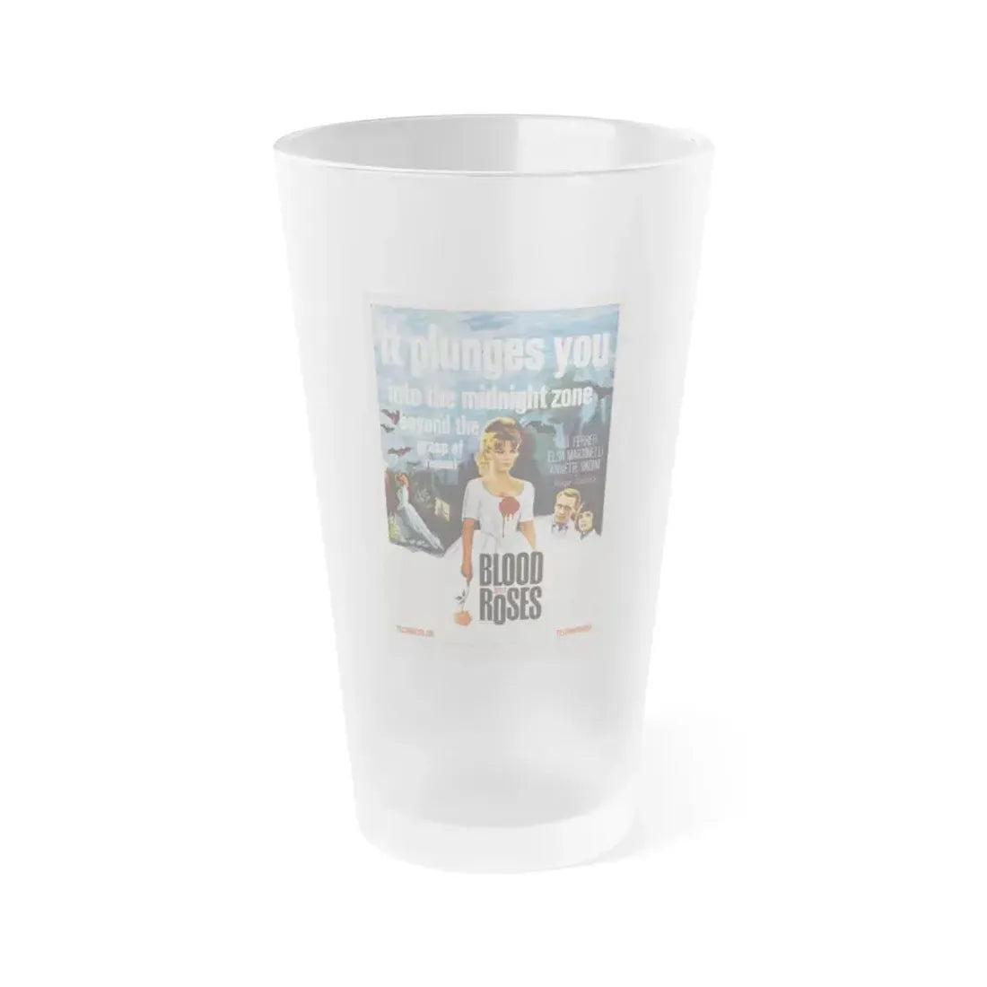BLOOD AND ROSES 1960 Movie Poster - Frosted Pint Glass 16oz 16oz Frosted - Go Mug Yourself