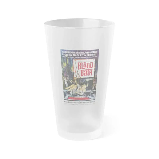 BLOOD BATH 1966 Movie Poster - Frosted Pint Glass 16oz 16oz Frosted - Go Mug Yourself