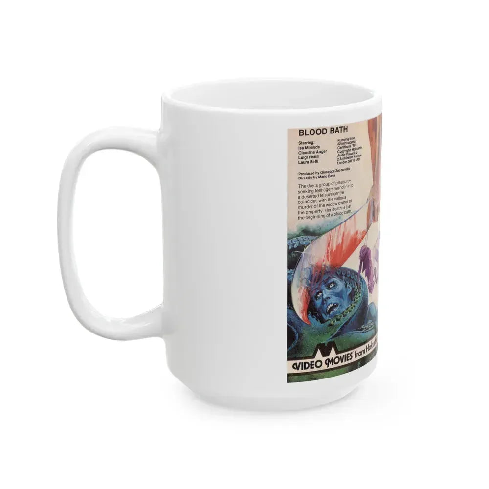BLOOD BATH (VHS COVER) - White Coffee Mug - Go Mug Yourself