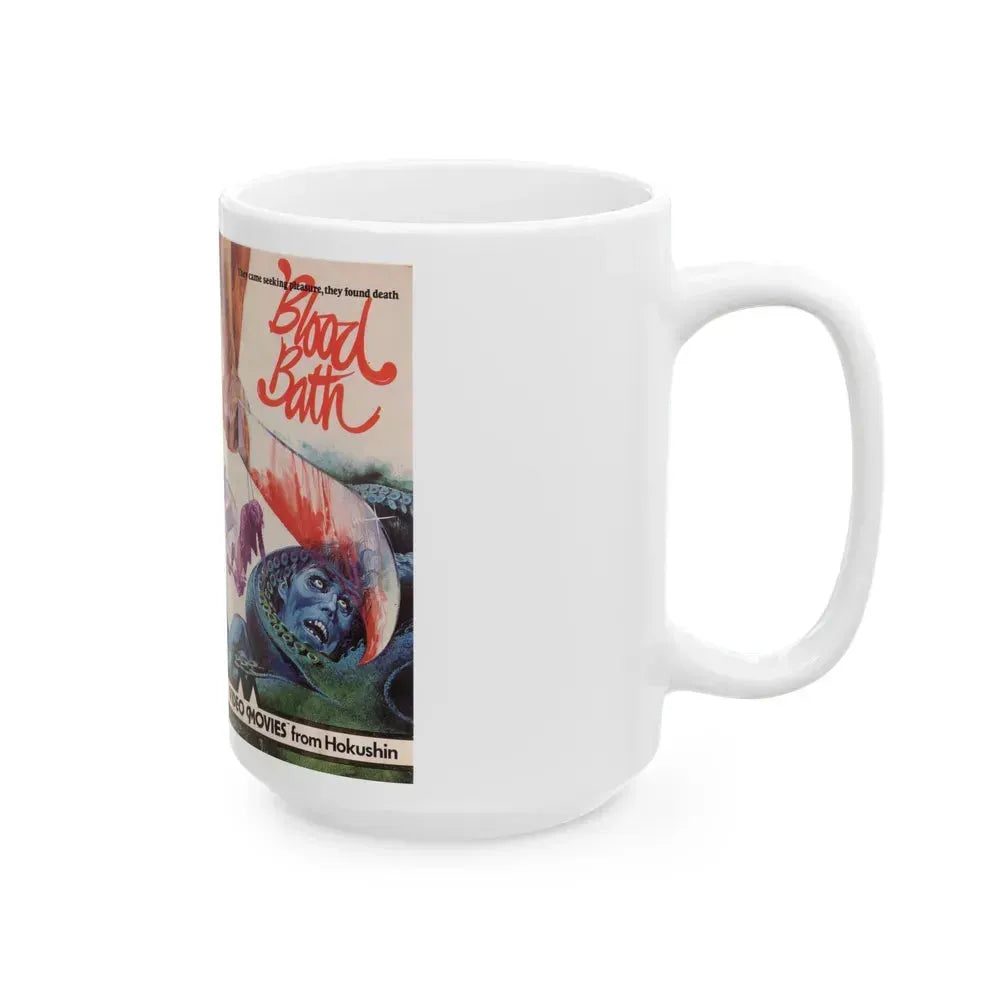 BLOOD BATH (VHS COVER) - White Coffee Mug - Go Mug Yourself
