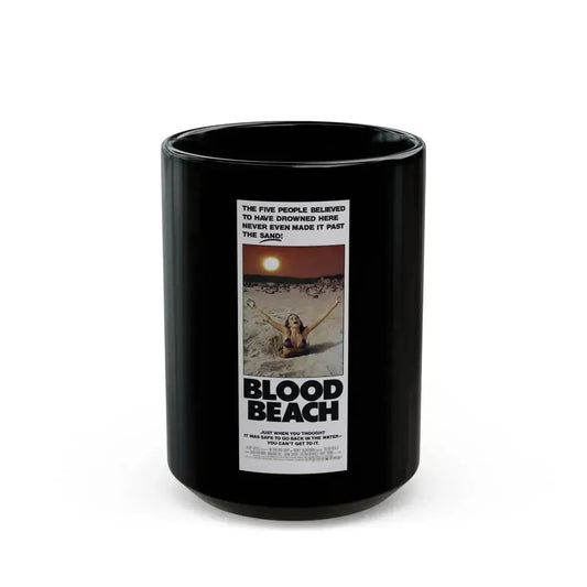 BLOOD BEACH (2) 1981 Movie Poster - Black Coffee Mug 15oz - Go Mug Yourself