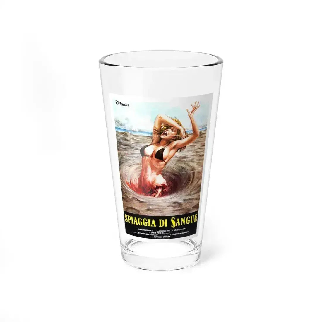 BLOOD BEACH (ITALIAN) 1981 Movie Poster - Pint Glass 16oz 16oz - Go Mug Yourself