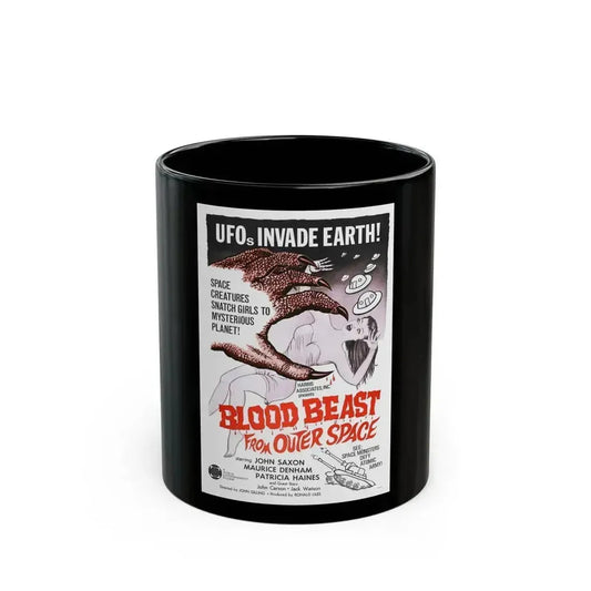 BLOOD BEAST FROM OUTER SPACE (THE NIGHT CALLER) 1965 Movie Poster - Black Coffee Mug 11oz - Go Mug Yourself