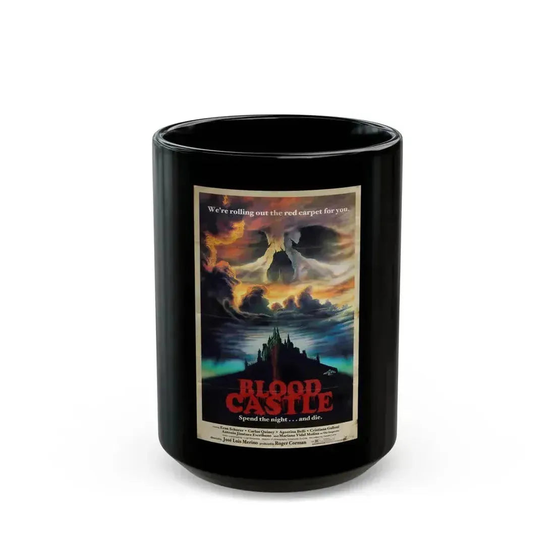 BLOOD CASTLE (SCREAM OF THE DEMON LOVER) 1970 Movie Poster - Black Coffee Mug 15oz - Go Mug Yourself