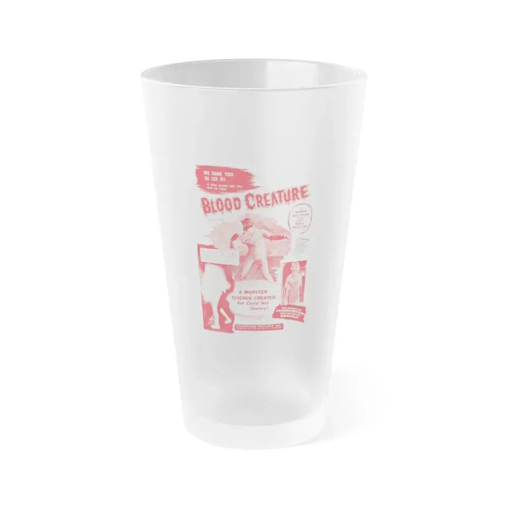 BLOOD CREATURE (TERROR IS A MAN) 1959 Movie Poster - Frosted Pint Glass 16oz 16oz Frosted - Go Mug Yourself