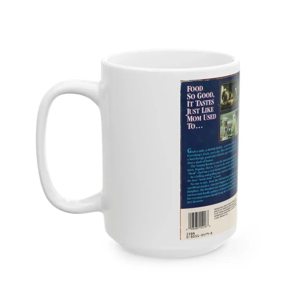 BLOOD DINER (VHS COVER) - White Coffee Mug - Go Mug Yourself