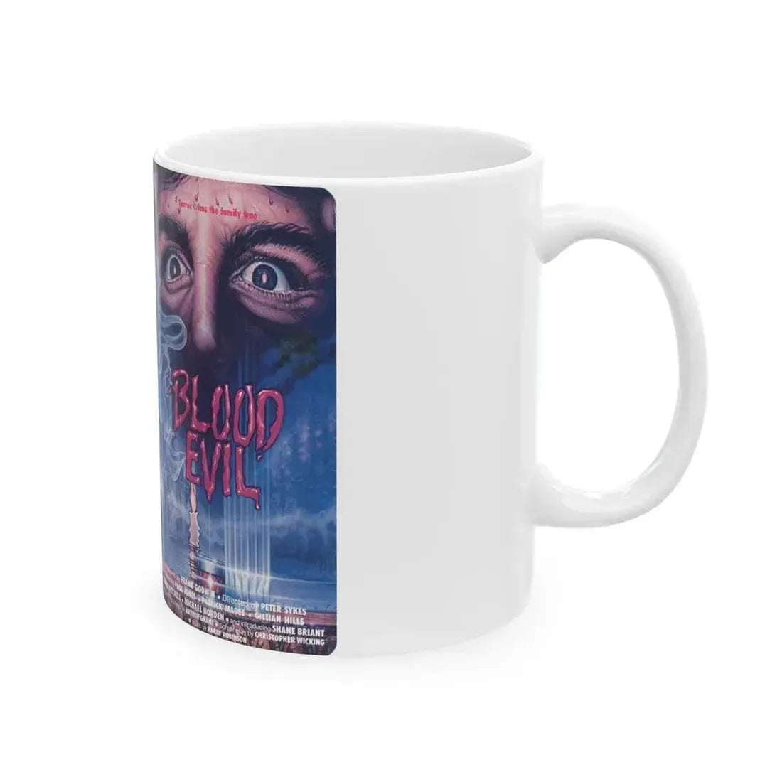 BLOOD EVIL (VHS COVER) - White Coffee Mug - Go Mug Yourself
