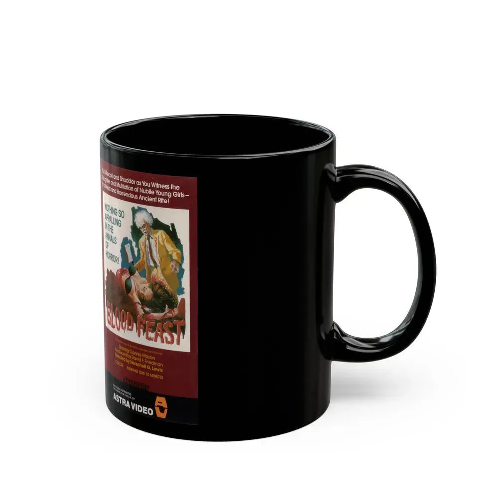 BLOOD FEAST ASTRA VIDEO (VHS COVER) - Black Coffee Mug - Go Mug Yourself