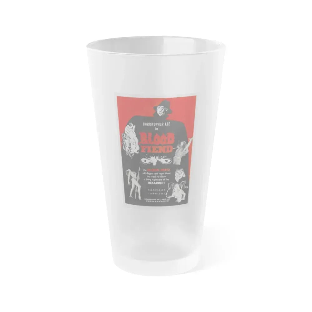 BLOOD FIEND 1967 Movie Poster - Frosted Pint Glass 16oz 16oz Frosted - Go Mug Yourself