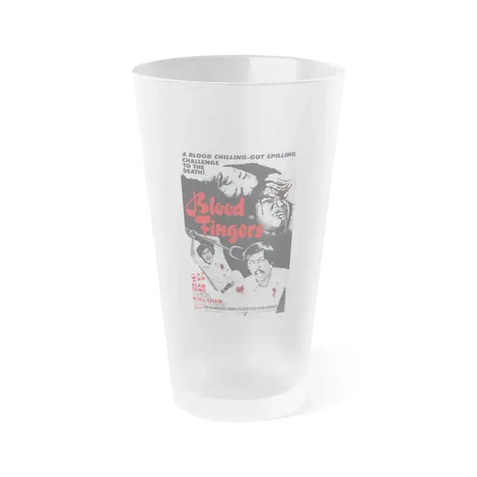 BLOOD FINGERS 1972 Movie Poster - Frosted Pint Glass 16oz 16oz Frosted - Go Mug Yourself