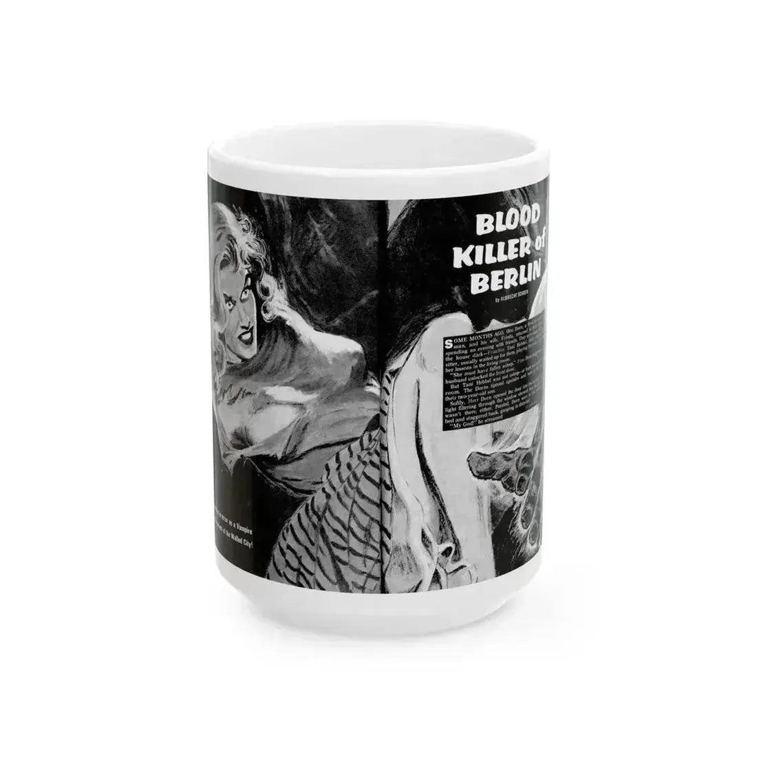 Blood Killer of Berlin, Man's Life, August 1970_1 - White Coffee Mug 15oz - Go Mug Yourself