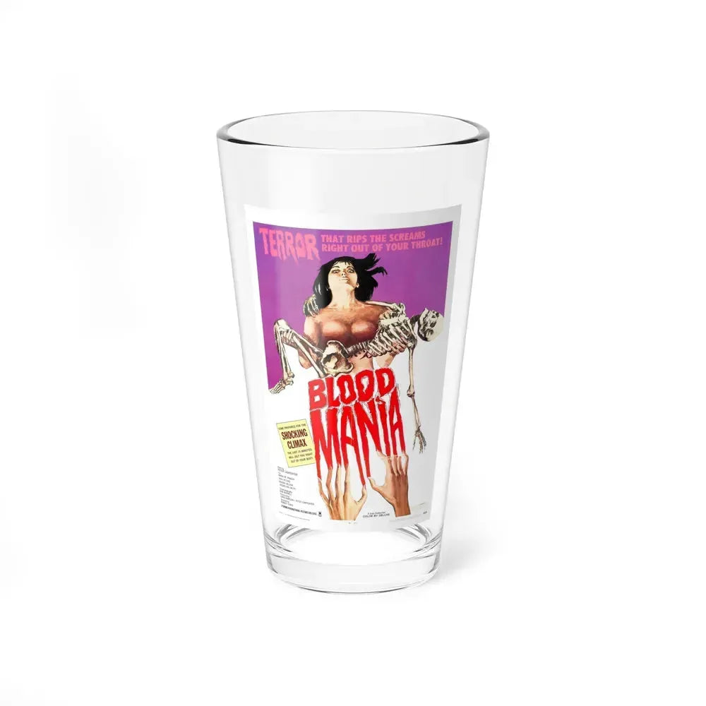 BLOOD MANIA 1970 Movie Poster - Pint Glass 16oz 16oz - Go Mug Yourself