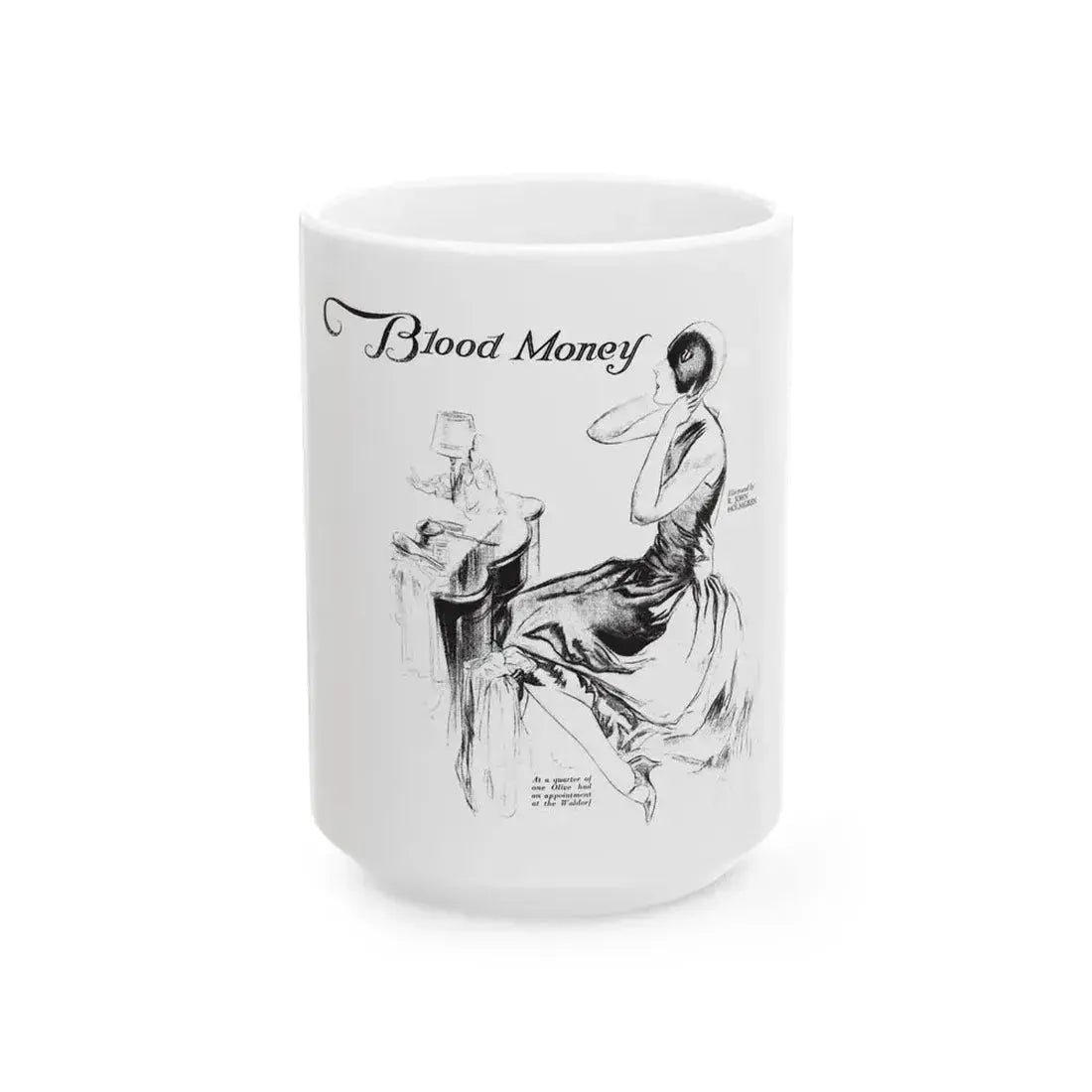 Blood Money (1), Collier's, March 10, 1928 - White Coffee Mug 15oz - Go Mug Yourself