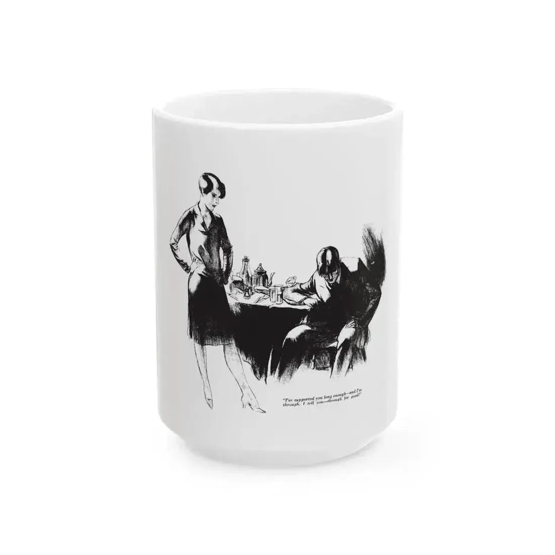 Blood Money (2), Collier's, March 10, 1928 - White Coffee Mug 15oz - Go Mug Yourself