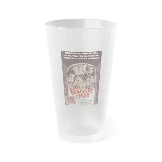 BLOOD OF DRACULA'S CASTLE 1969 Movie Poster - Frosted Pint Glass 16oz 16oz Frosted - Go Mug Yourself