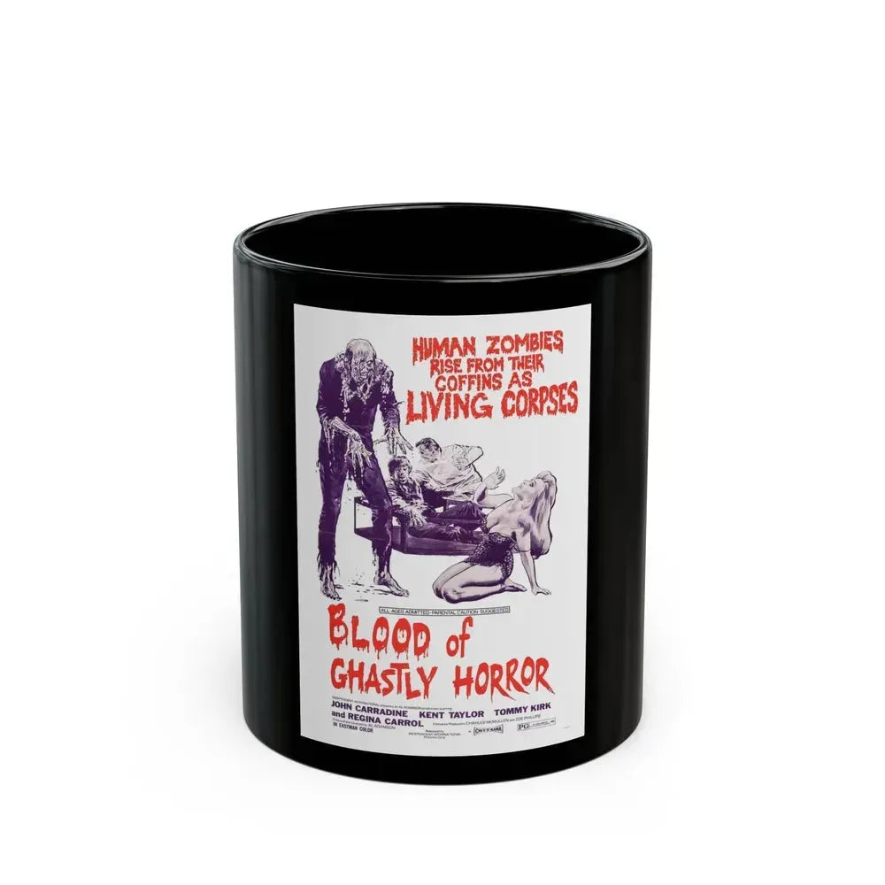 BLOOD OF GHASTLY HORROR 1971 Movie Poster - Black Coffee Mug 11oz - Go Mug Yourself
