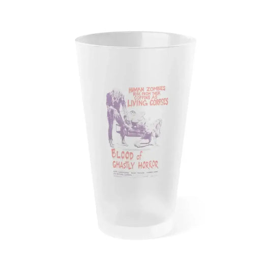 BLOOD OF GHASTLY HORROR 1971 Movie Poster - Frosted Pint Glass 16oz 16oz Frosted - Go Mug Yourself