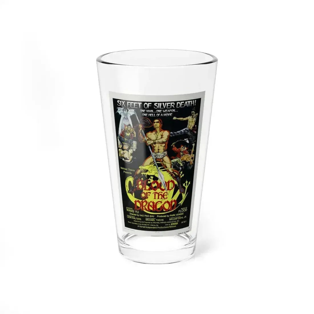 BLOOD OF THE DRAGON 1971 Movie Poster - Pint Glass 16oz 16oz - Go Mug Yourself
