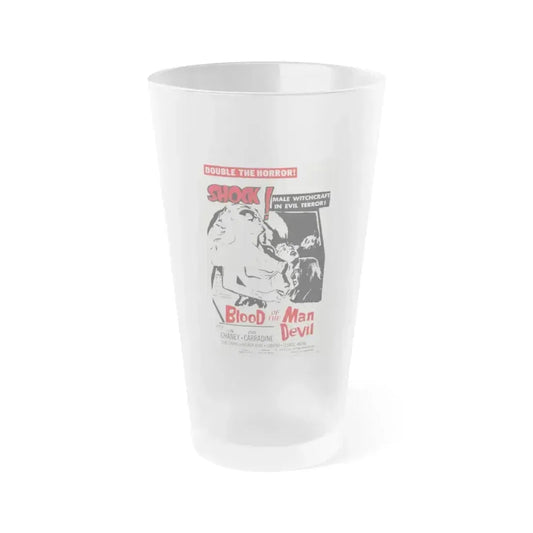 BLOOD OF THE MAN DEVIL (HOUSE OF THE BLACK DEATH) 1965 Movie Poster - Frosted Pint Glass 16oz 16oz Frosted - Go Mug Yourself