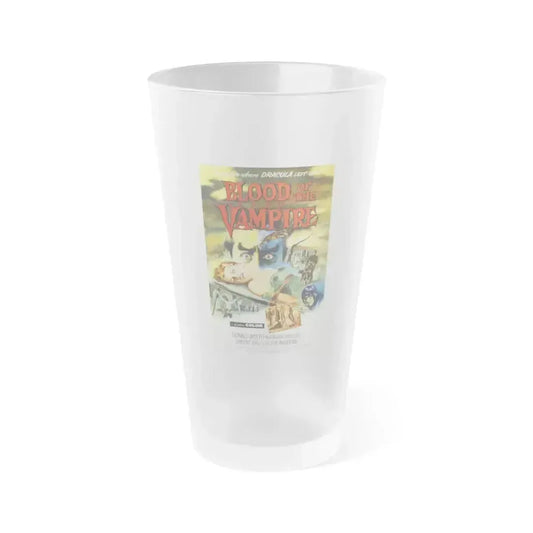 BLOOD OF THE VAMPIRE 1958 Movie Poster - Frosted Pint Glass 16oz 16oz Frosted - Go Mug Yourself