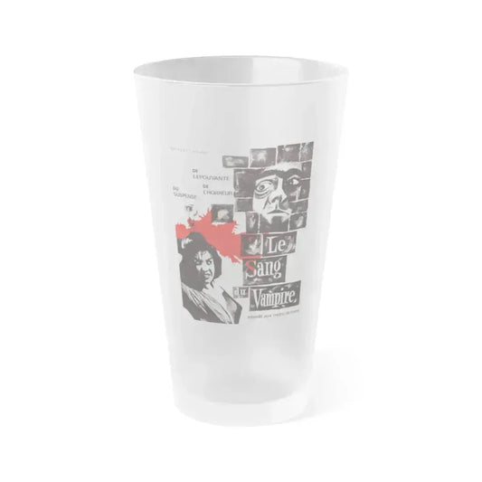 BLOOD OF THE VAMPIRE (FRENCH) 2 1958 Movie Poster - Frosted Pint Glass 16oz 16oz Frosted - Go Mug Yourself