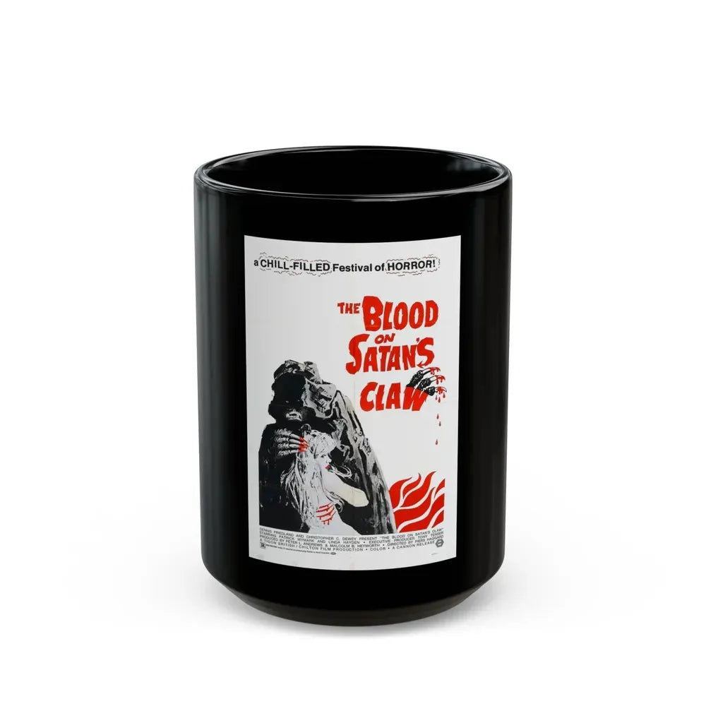 BLOOD ON SATAN'S CLAW 1971 Movie Poster - Black Coffee Mug 15oz - Go Mug Yourself