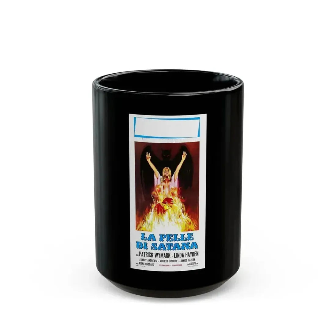 BLOOD ON SATAN'S CLAW (ITALIAN) 1971 Movie Poster - Black Coffee Mug 15oz - Go Mug Yourself