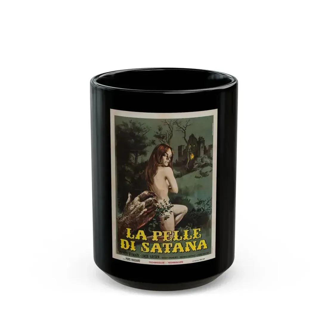 BLOOD ON SATAN'S CLAW (ITALIAN) 2 1971 Movie Poster - Black Coffee Mug 15oz - Go Mug Yourself