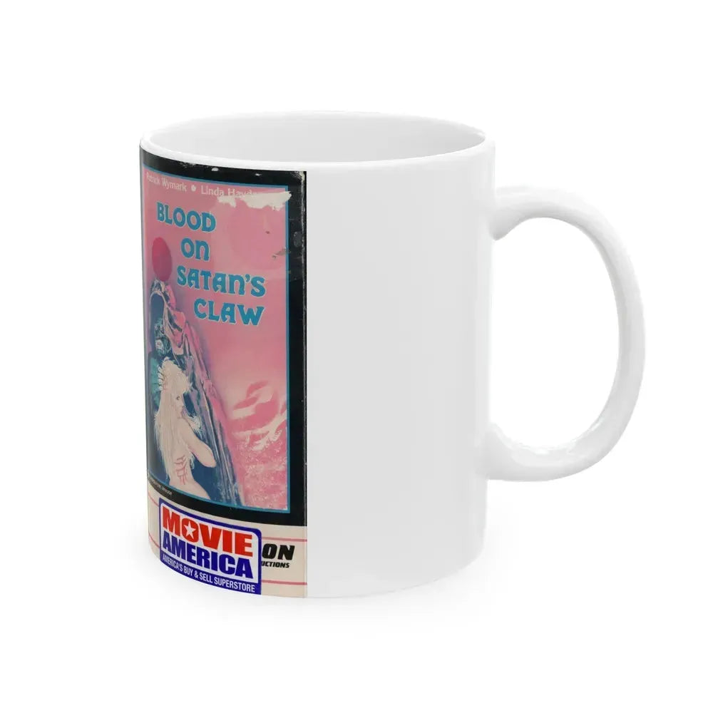 BLOOD ON SATANS CLAW (VHS COVER) - White Coffee Mug - Go Mug Yourself