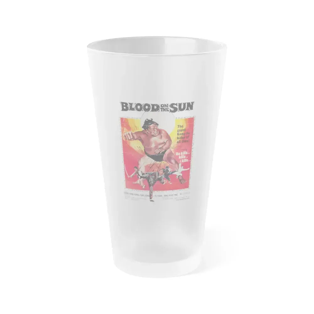 BLOOD ON THE SUN 1945 Movie Poster - Frosted Pint Glass 16oz 16oz Frosted - Go Mug Yourself