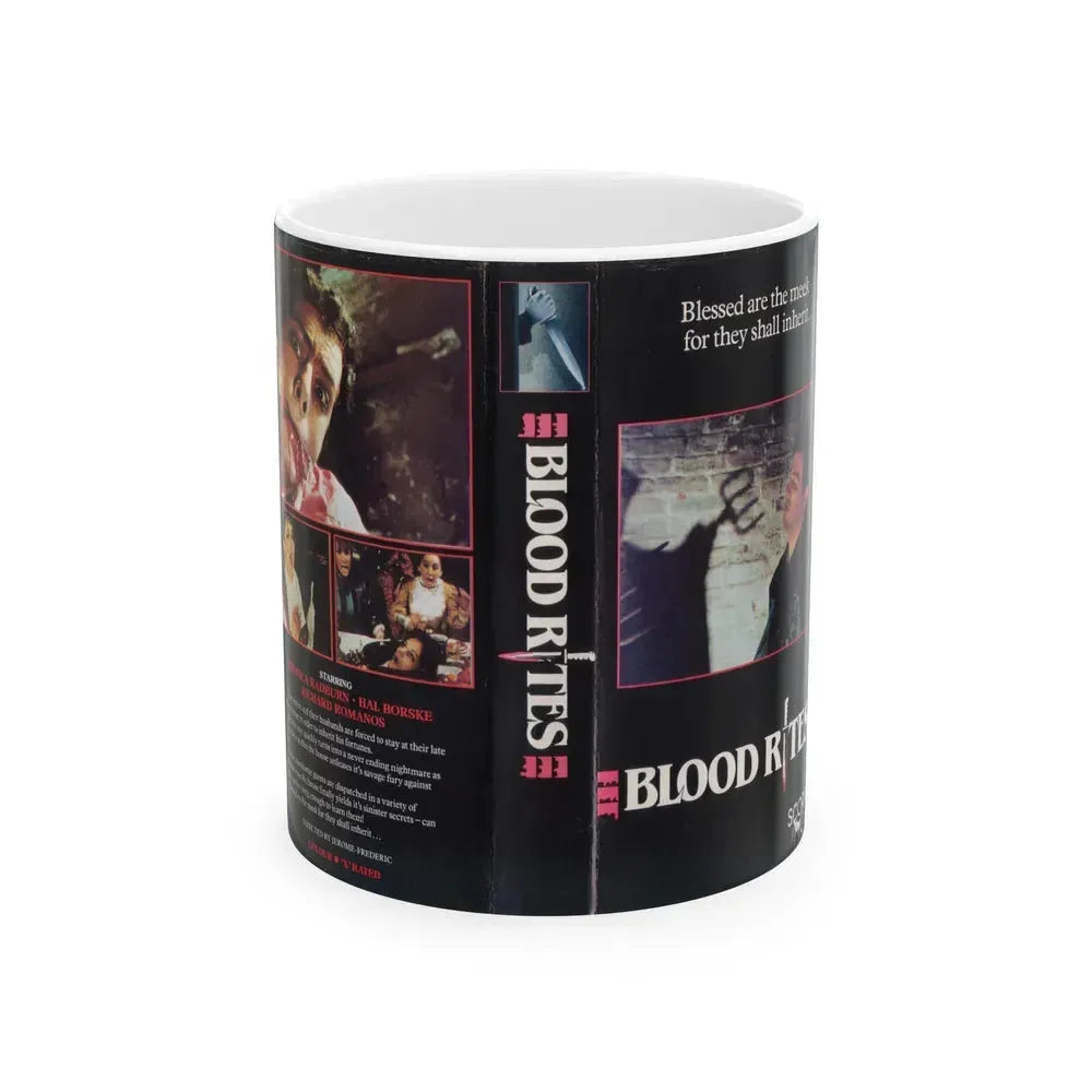 BLOOD RITES (VHS COVER) - White Coffee Mug 11oz - Go Mug Yourself