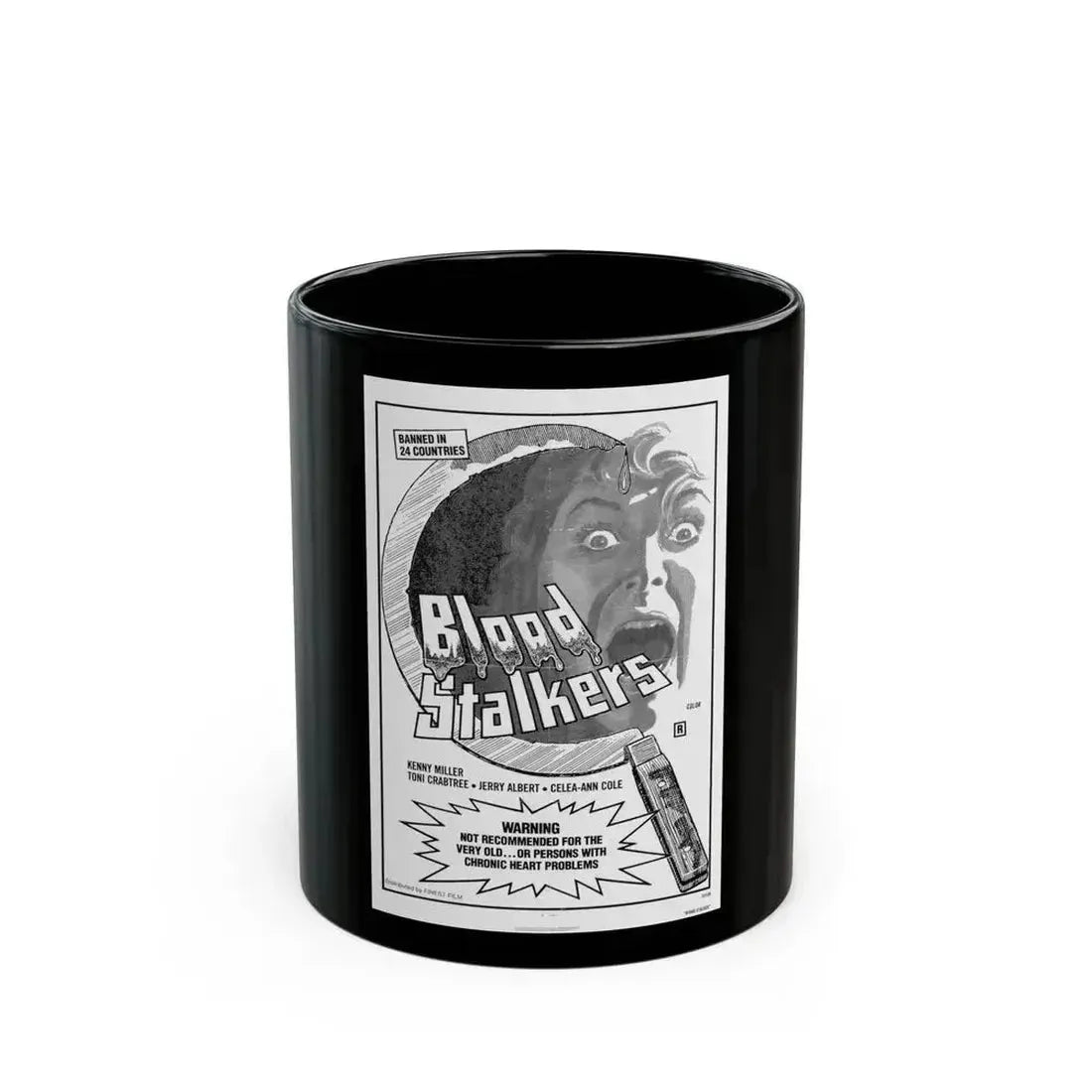 BLOOD STALKERS (THE NIGHT DANIEL DIED) 1976 Movie Poster - Black Coffee Mug 11oz - Go Mug Yourself
