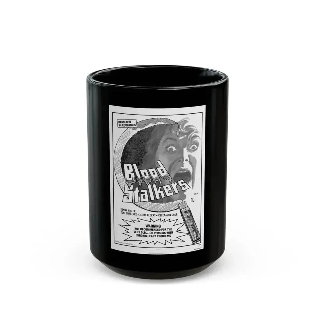 BLOOD STALKERS (THE NIGHT DANIEL DIED) 1976 Movie Poster - Black Coffee Mug 15oz - Go Mug Yourself