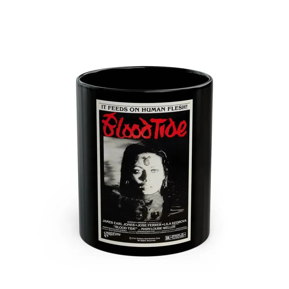 BLOOD TIDE 1982 Movie Poster - Black Coffee Mug 11oz - Go Mug Yourself