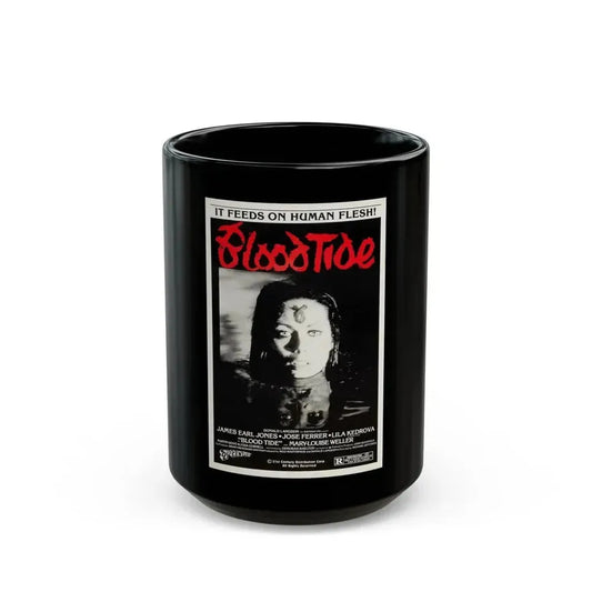 BLOOD TIDE 1982 Movie Poster - Black Coffee Mug 15oz - Go Mug Yourself