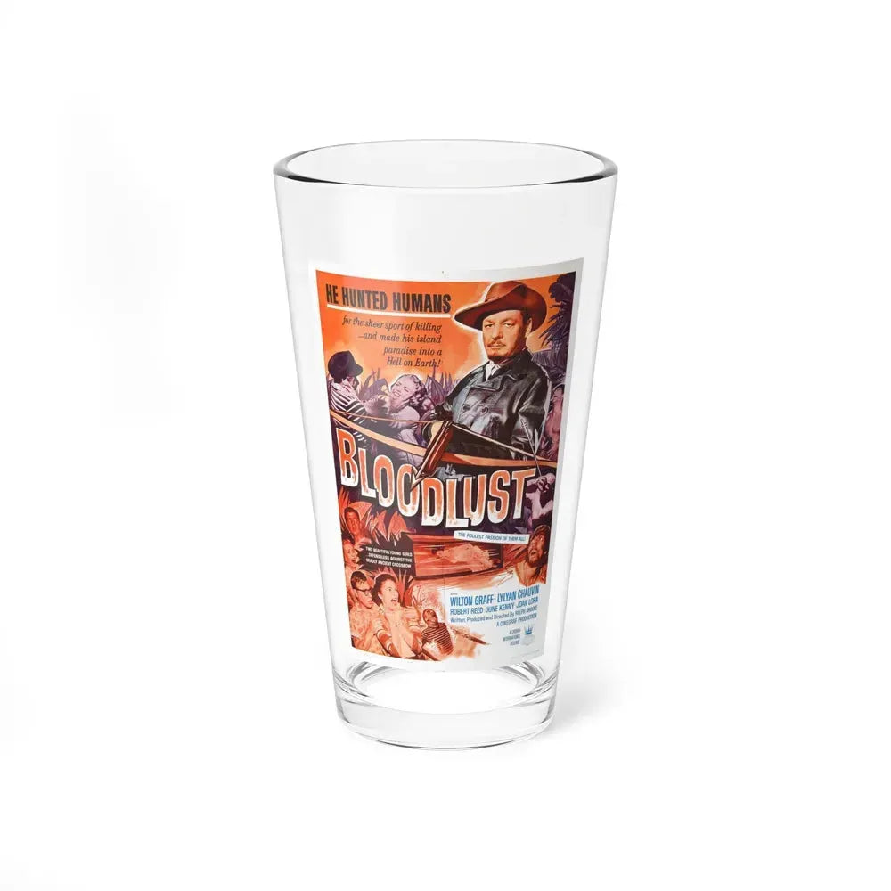BLOODLUST 1961 Movie Poster - Pint Glass 16oz 16oz - Go Mug Yourself