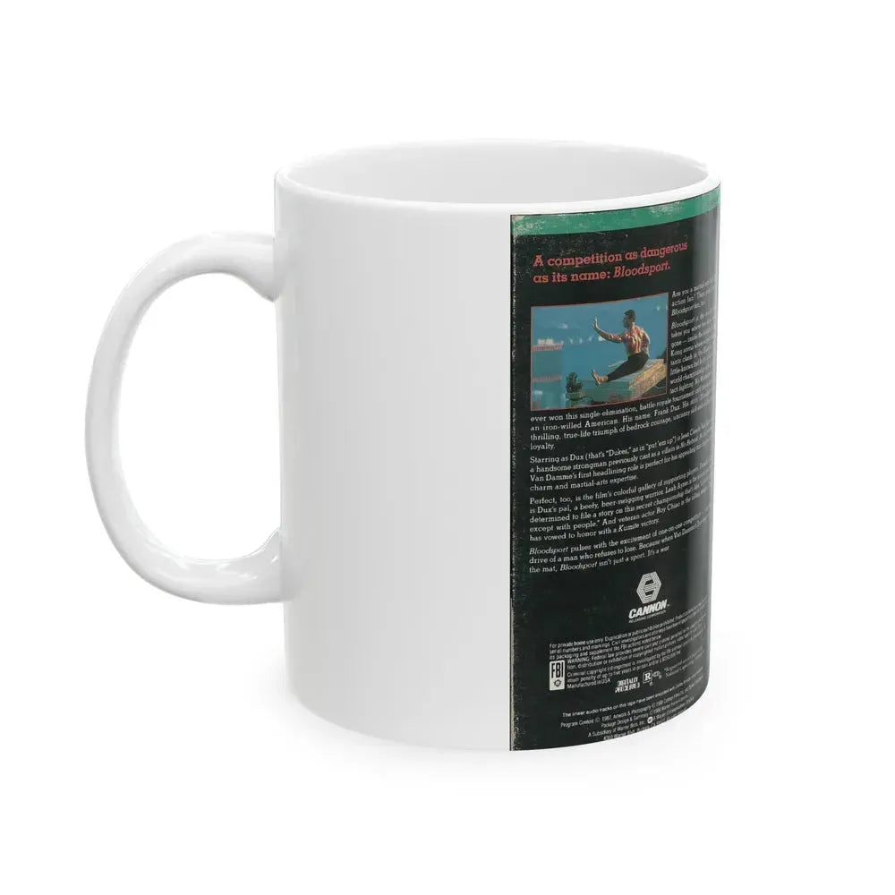 BLOODSPORT (VHS COVER) - White Coffee Mug - Go Mug Yourself