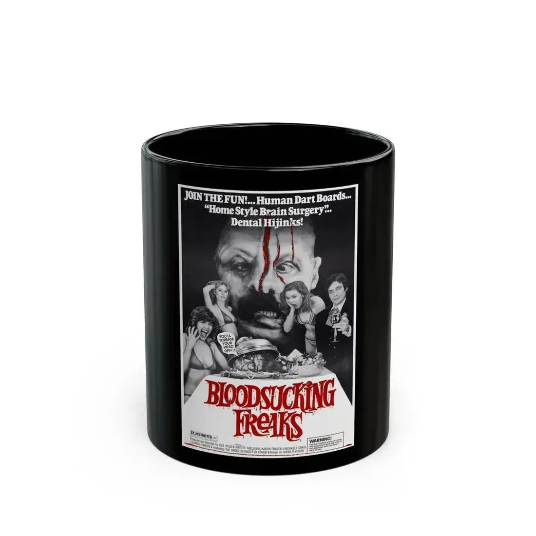 BLOODSUCKING FREAKS 1976 Movie Poster - Black Coffee Mug 11oz - Go Mug Yourself