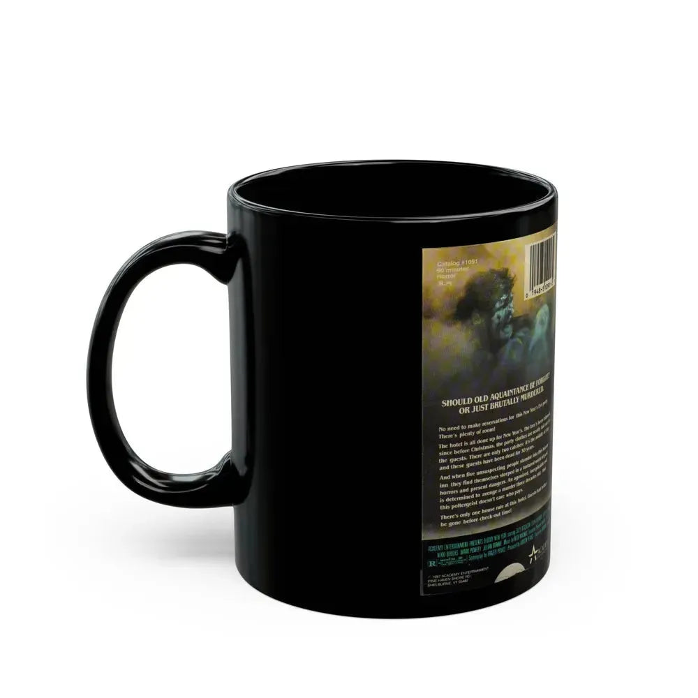 BLOODY NEW YEAR (VHS COVER) - Black Coffee Mug - Go Mug Yourself